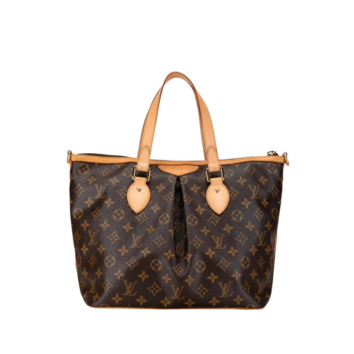 Louis Vuitton Palermo PM, Brown, Canvas, handbag