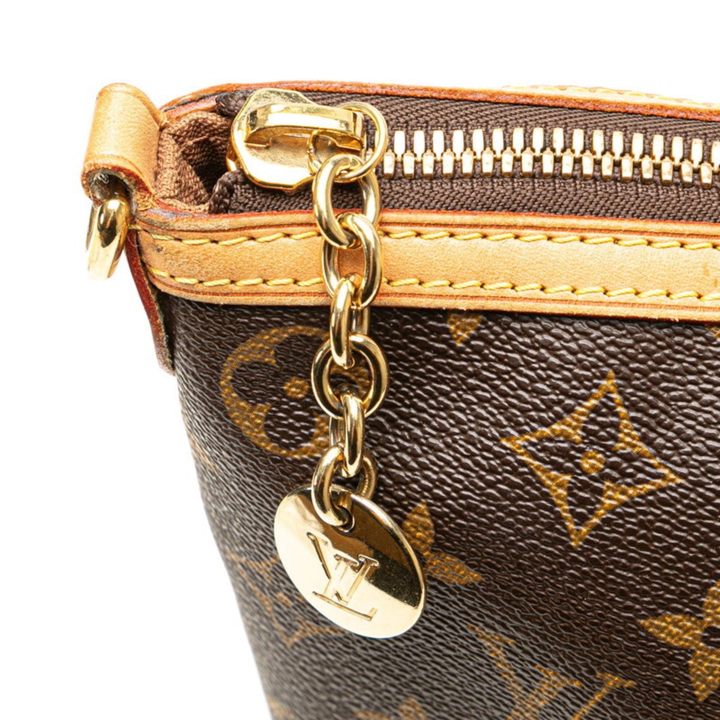 Louis Vuitton Palermo PM, Brown, Canvas, handbag