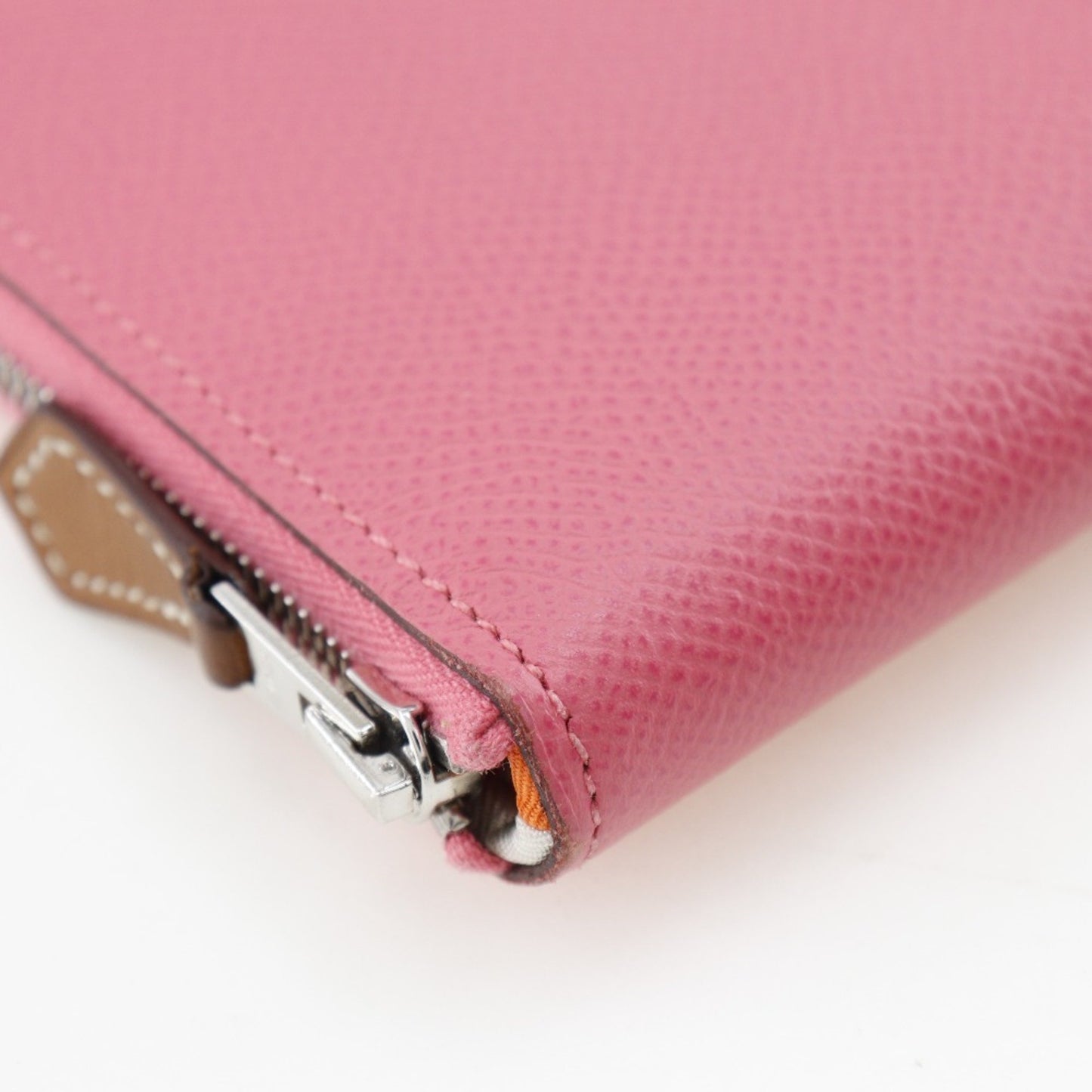 Hermès Azap, Pink, Leather, wallet
