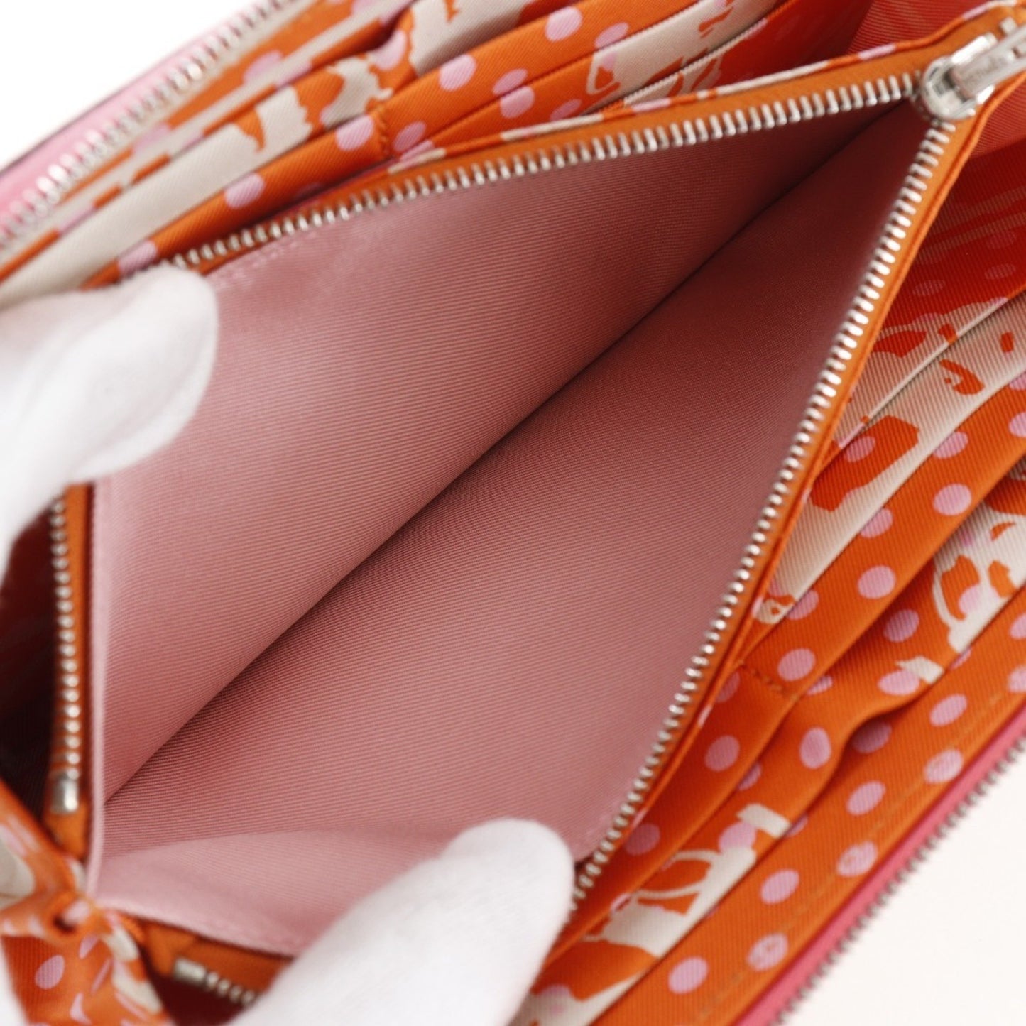 Hermès Azap, Pink, Leather, wallet