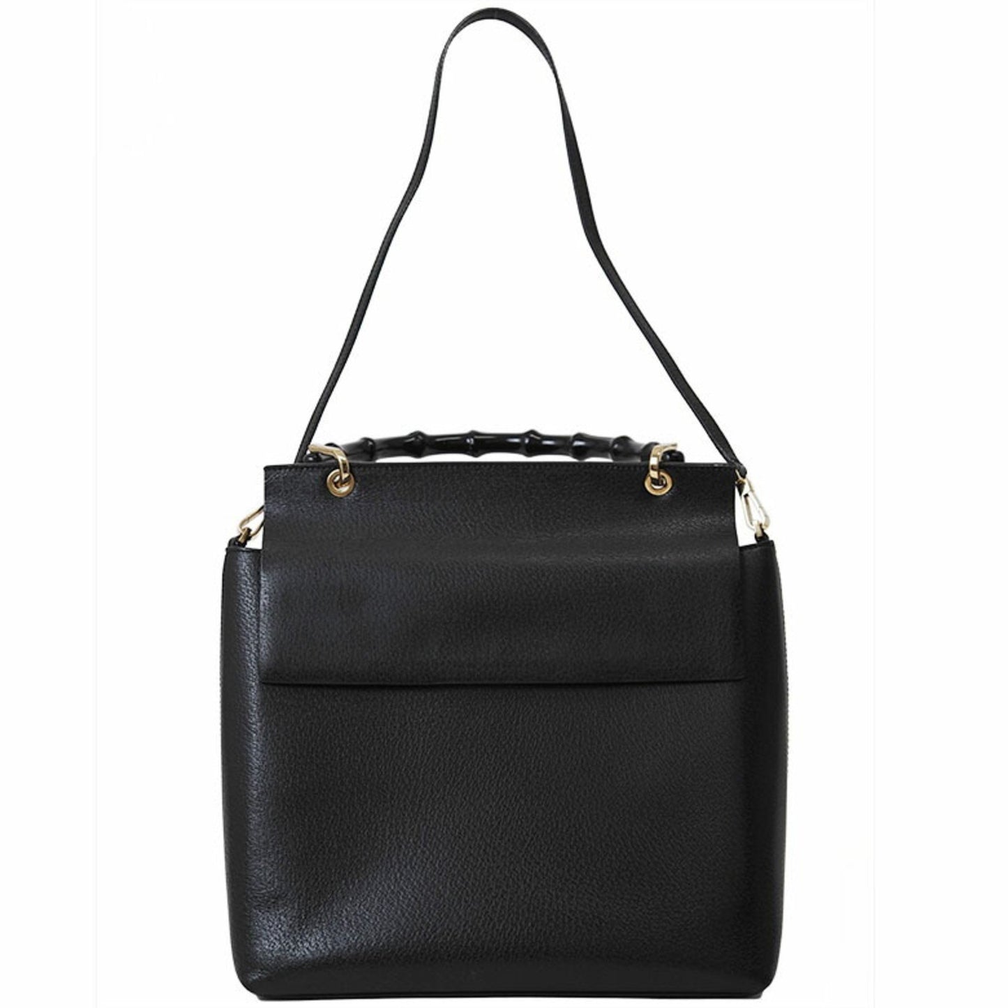 Gucci Bamboo, Black, Leather, handbag