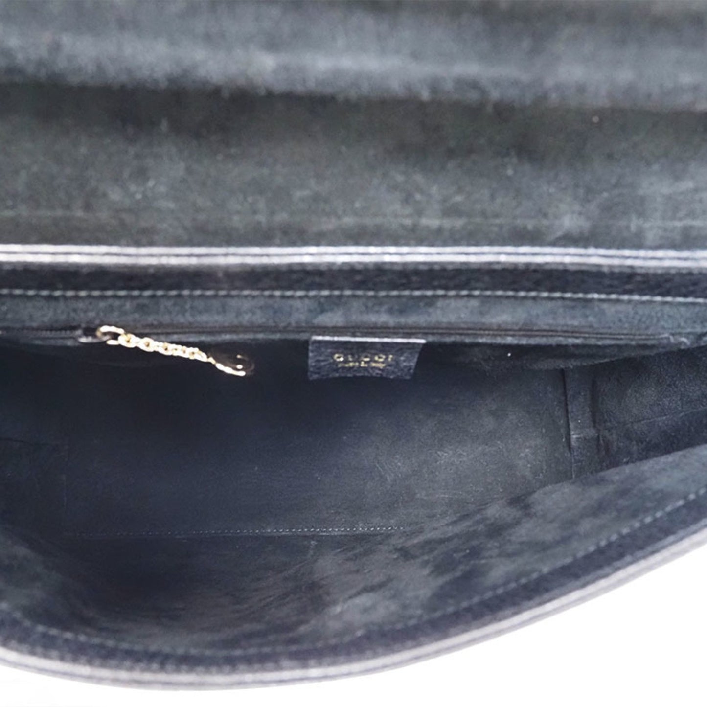 Gucci Bamboo, Black, Leather, handbag