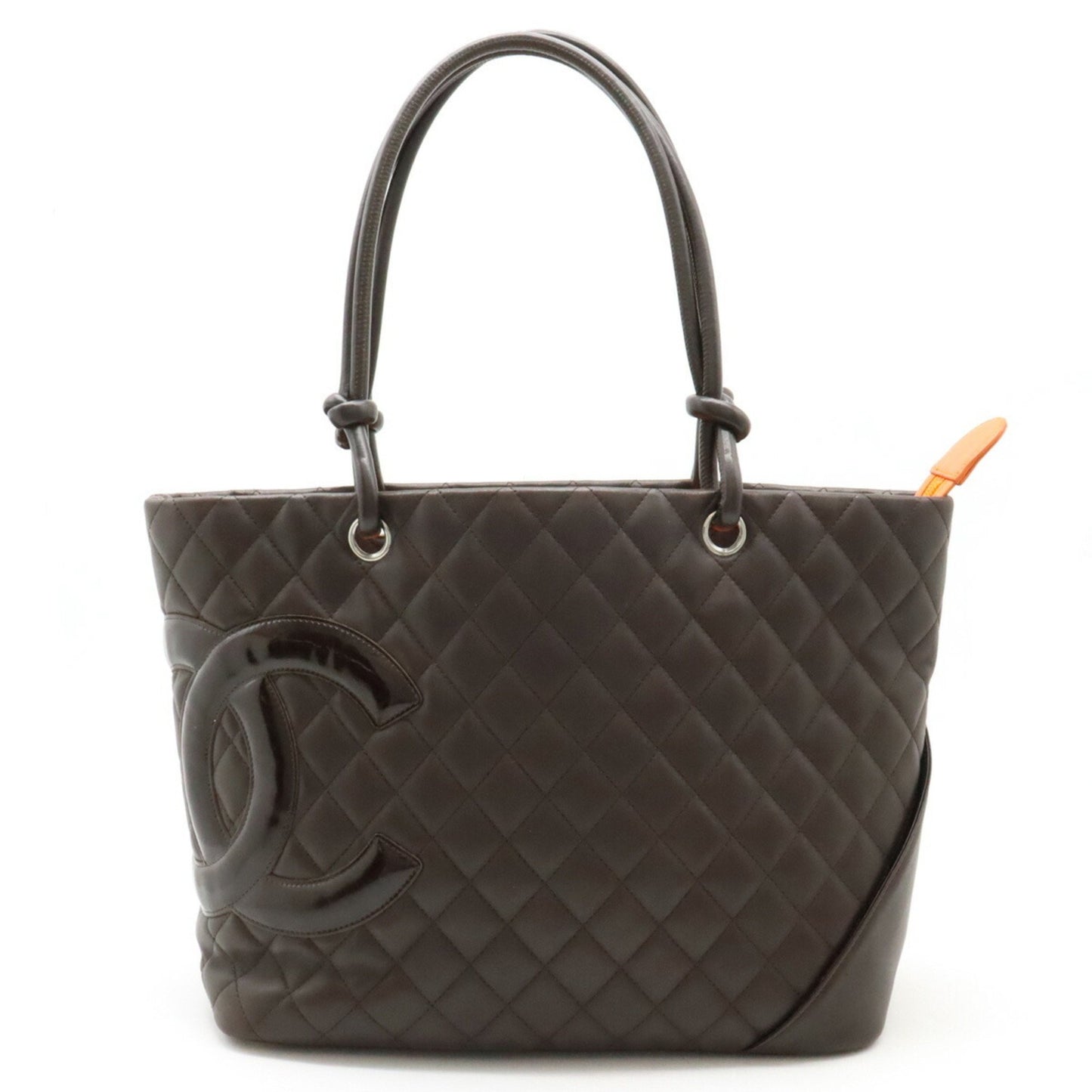 Chanel Cambon line, Brown, Leather, shoulder