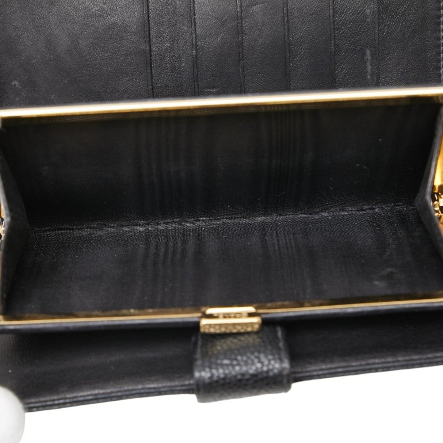 Chanel Logo CC, Black, Leather, wallet