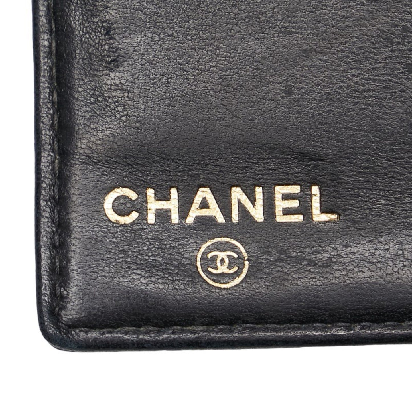 Chanel Logo CC, Black, Leather, wallet