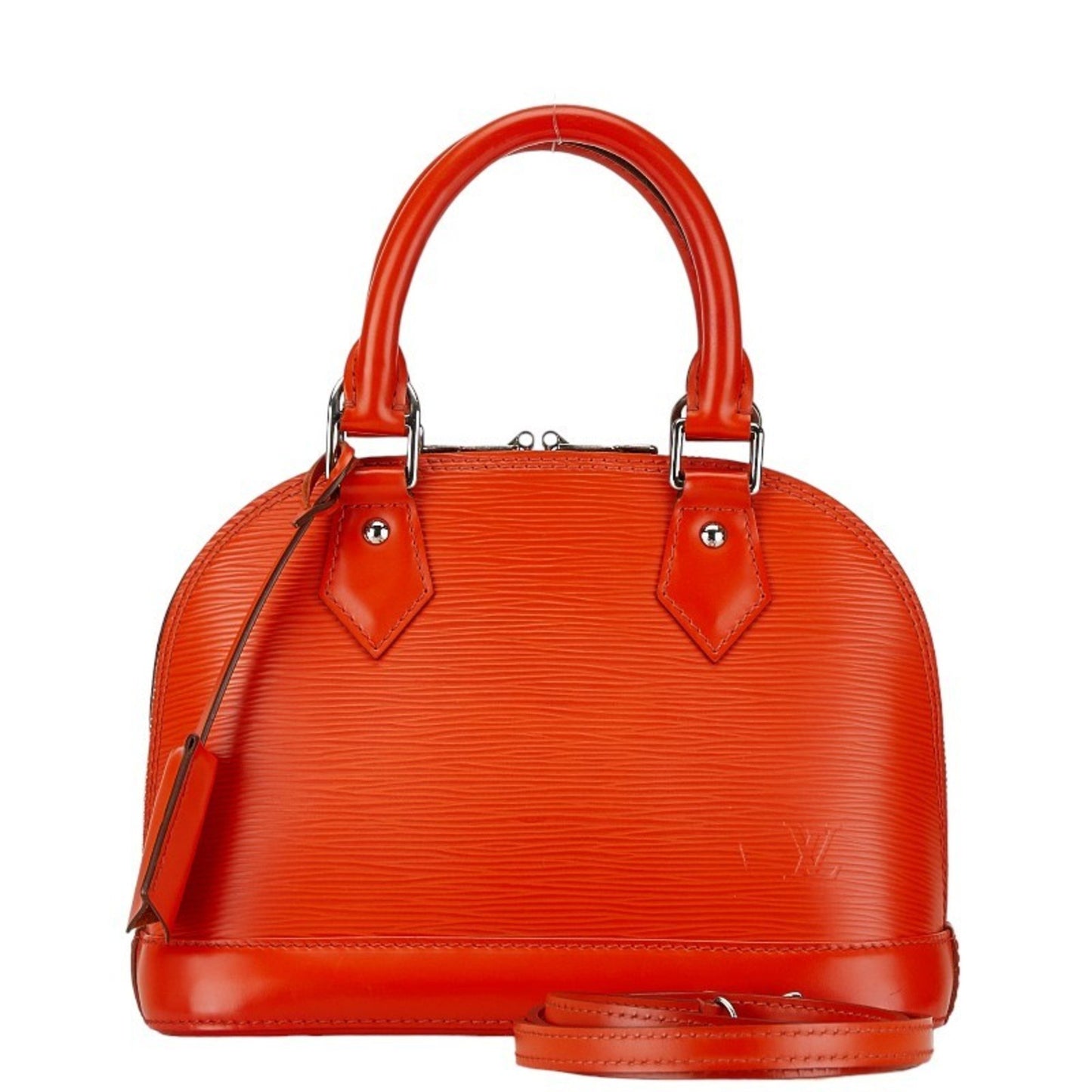 Louis Vuitton Alma, Orange, Leather, handbag