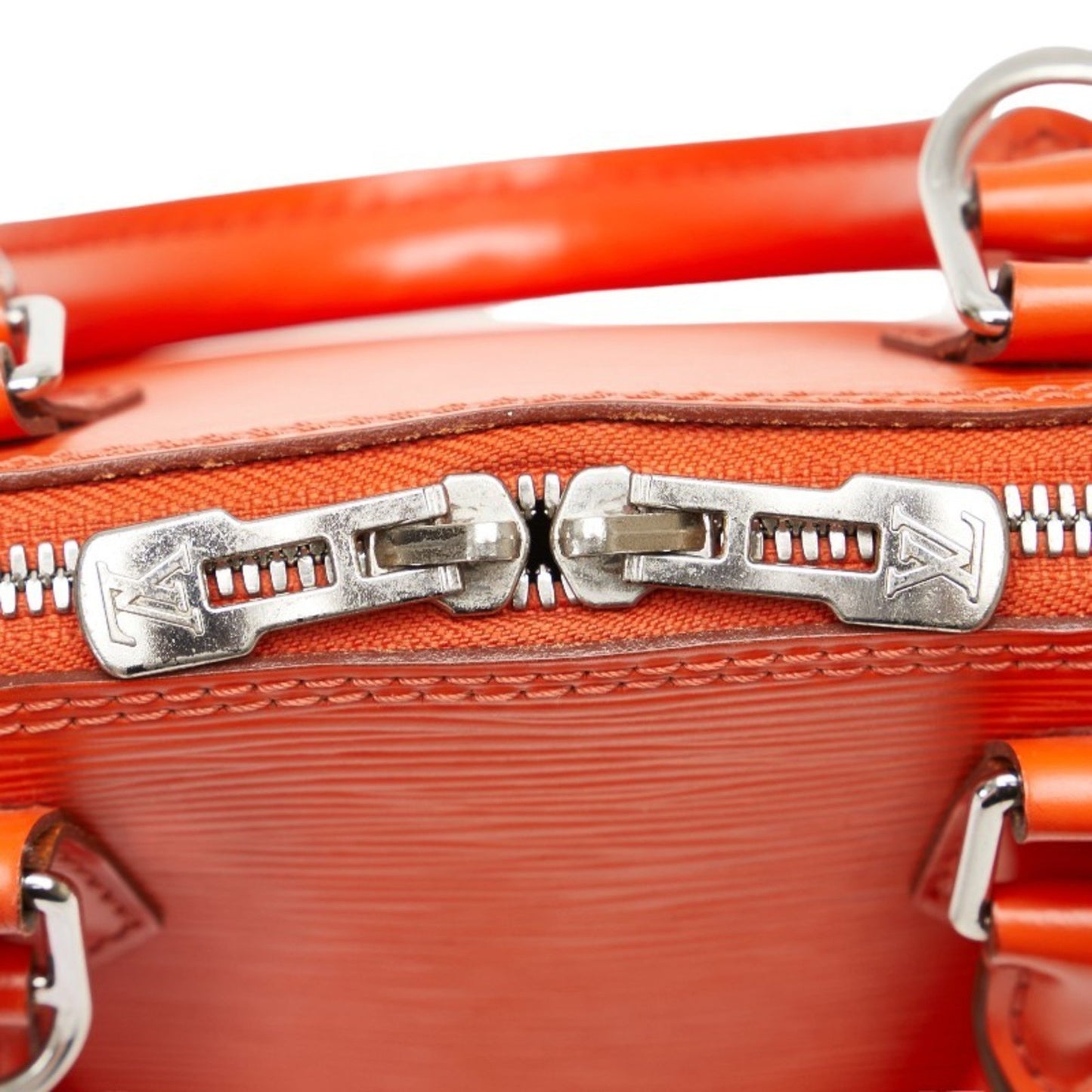 Louis Vuitton Alma, Orange, Leather, handbag
