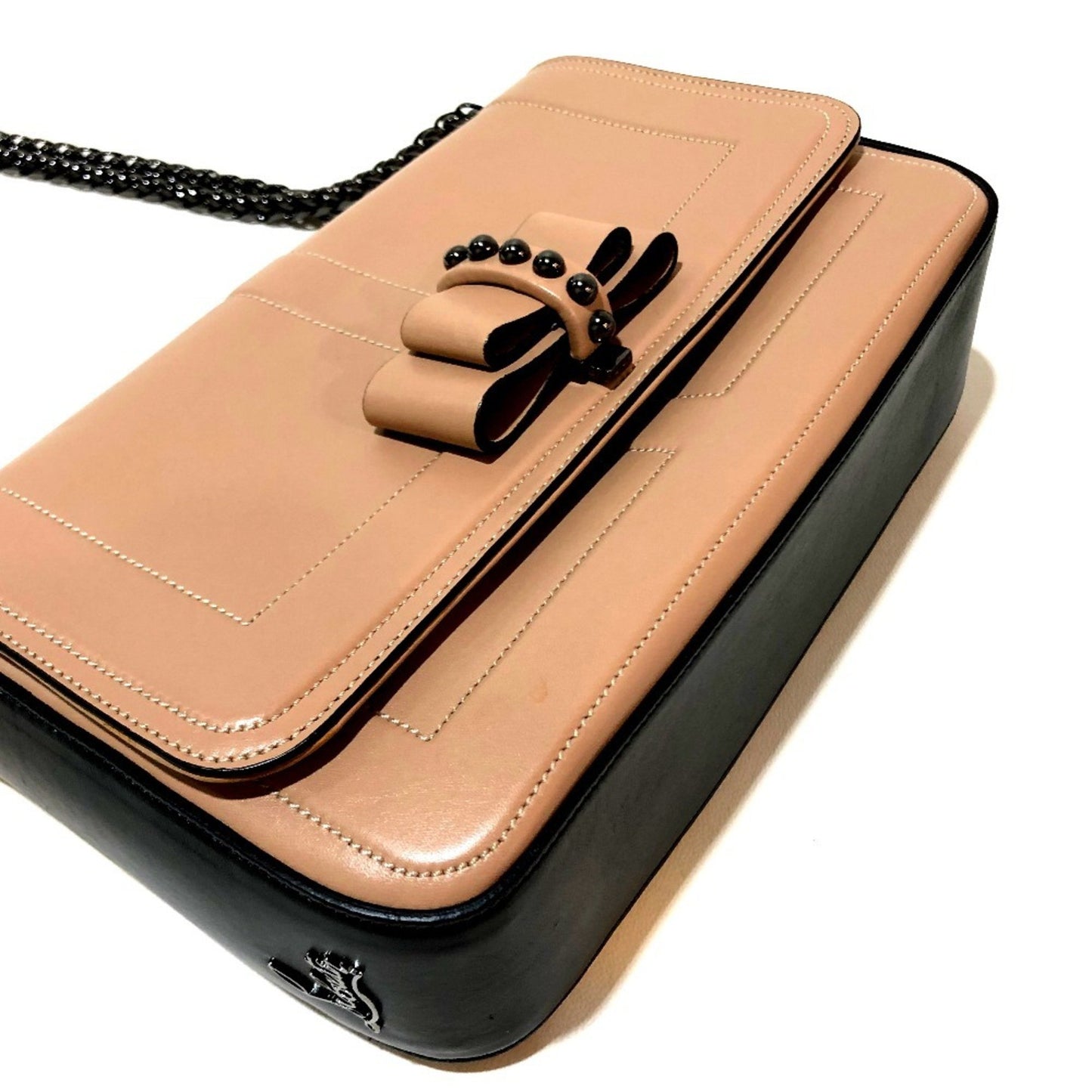 Christian Louboutin Sweet Charity, Beige, Leather, shoulder