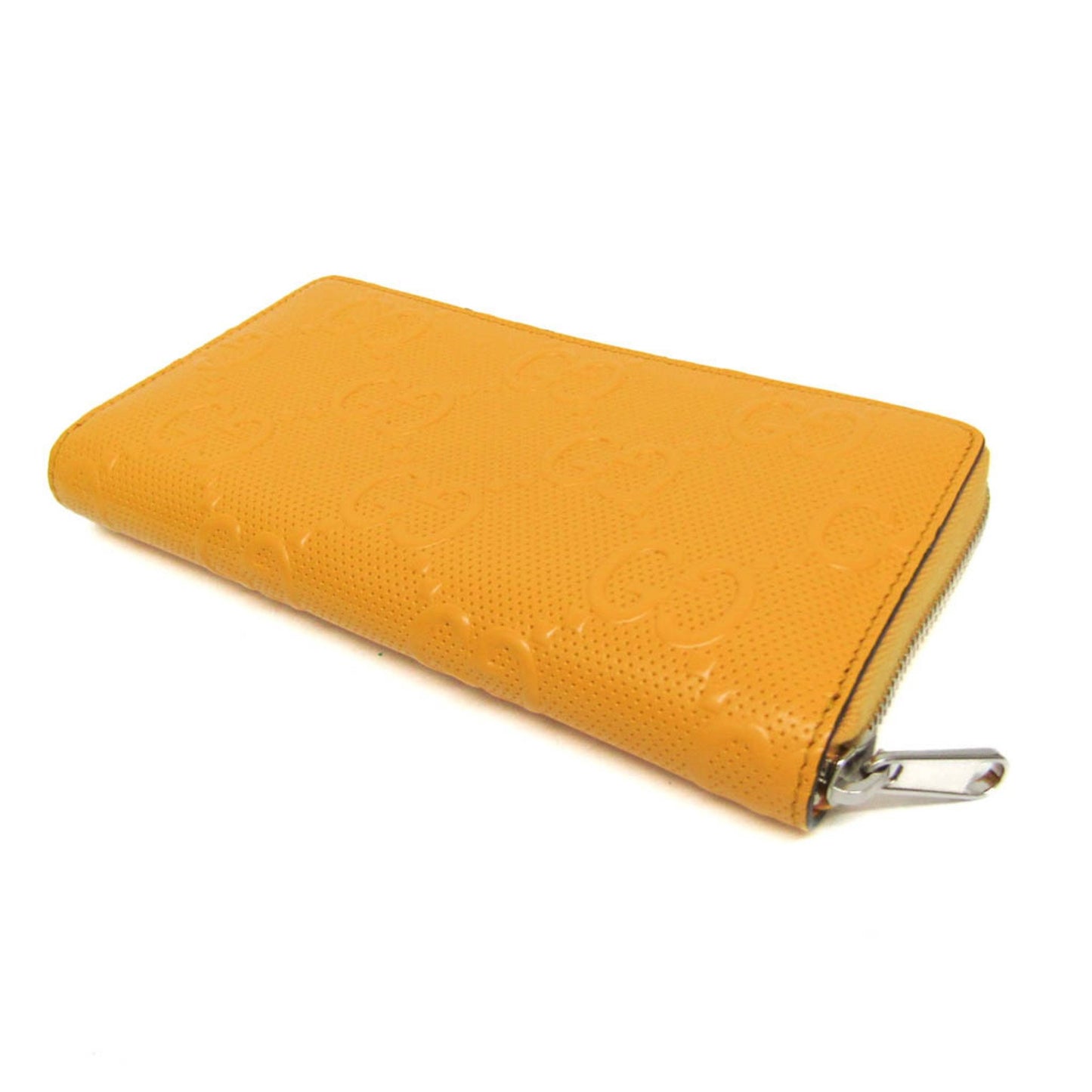 Gucci GG embossé, Yellow, Leather, wallet