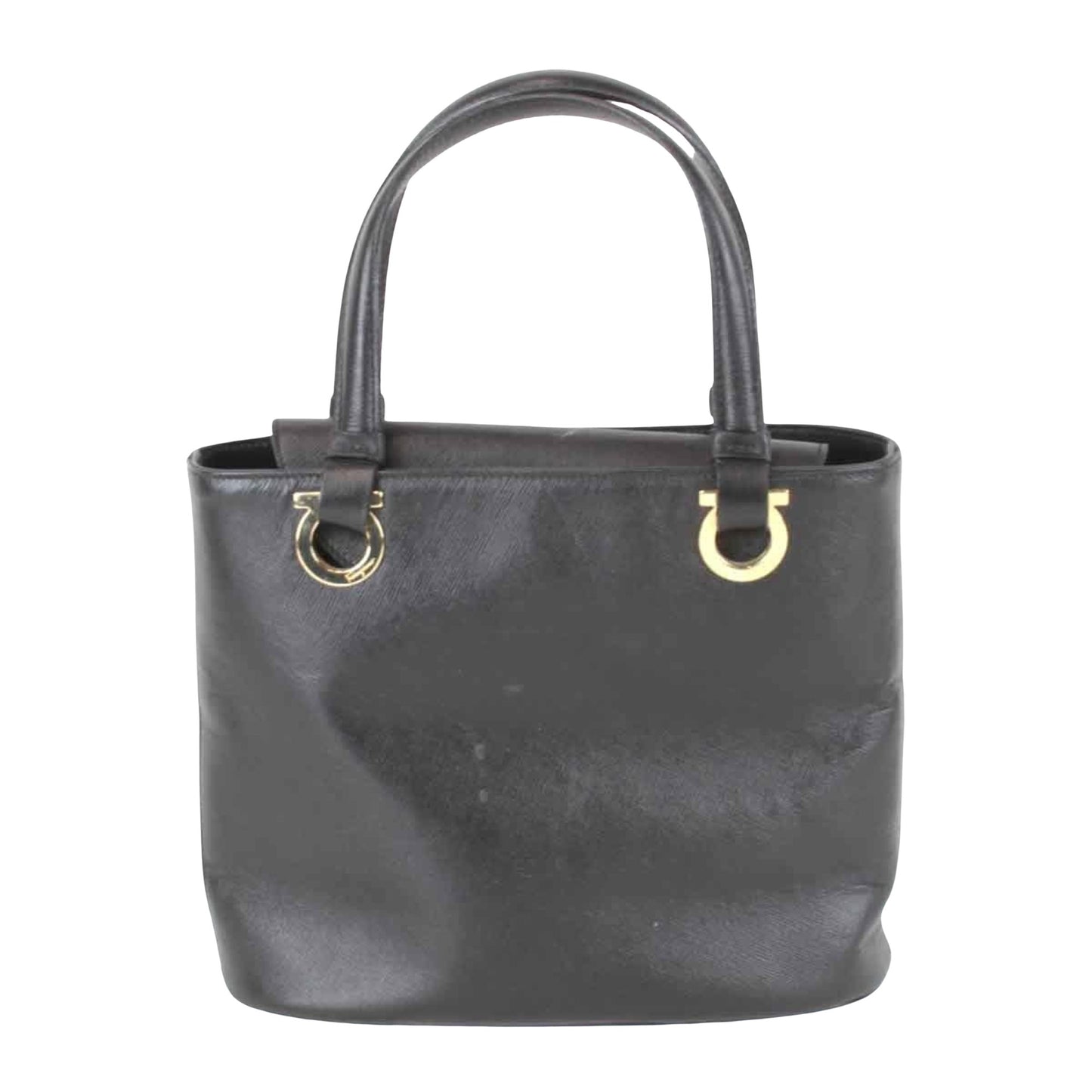 Salvatore Ferragamo, Black, Leather, handbag