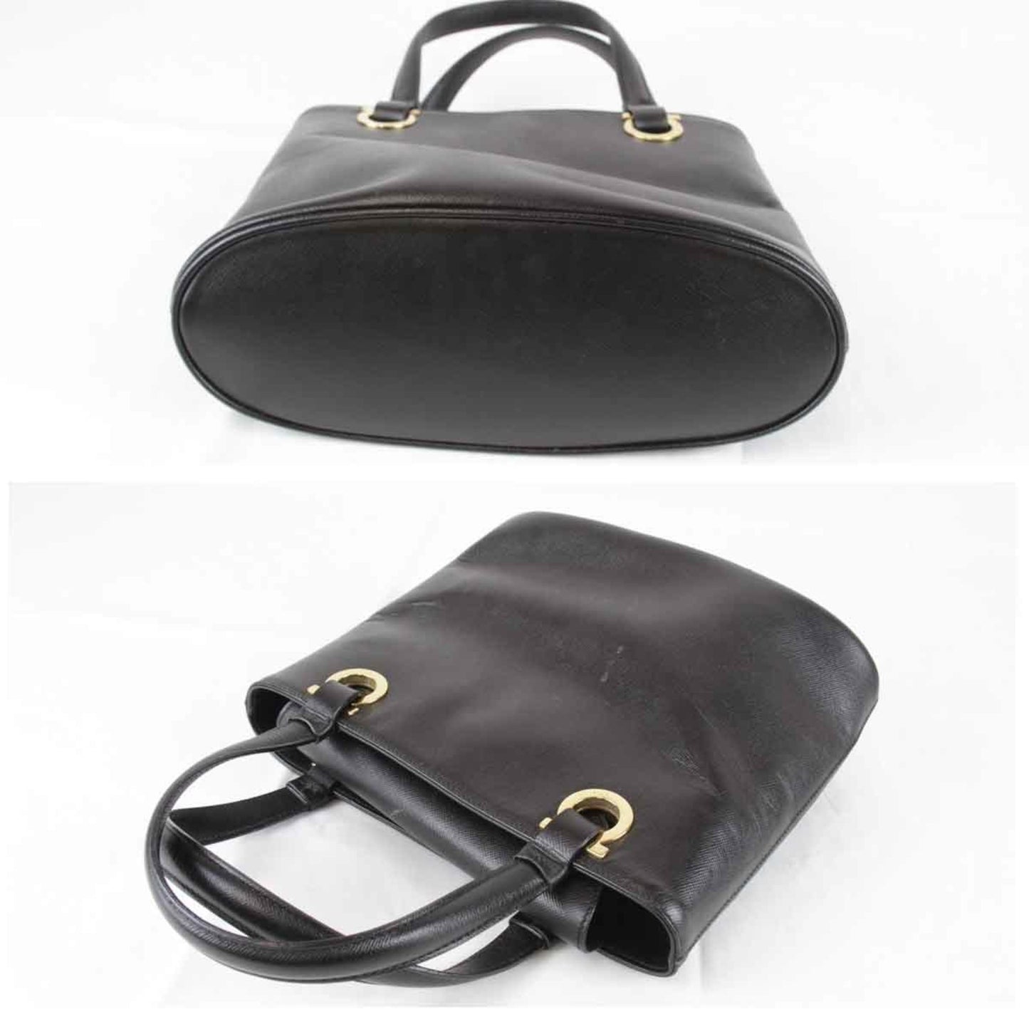 Salvatore Ferragamo, Black, Leather, handbag