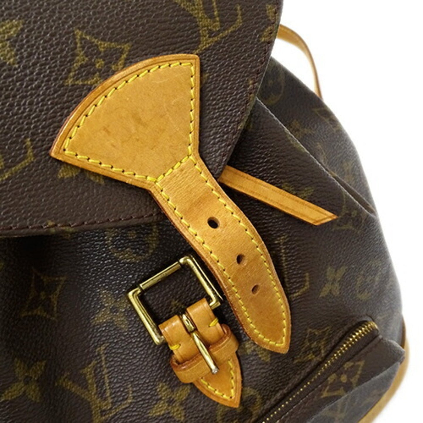 Louis Vuitton Montsouris MM, Brown, Canvas, backpack