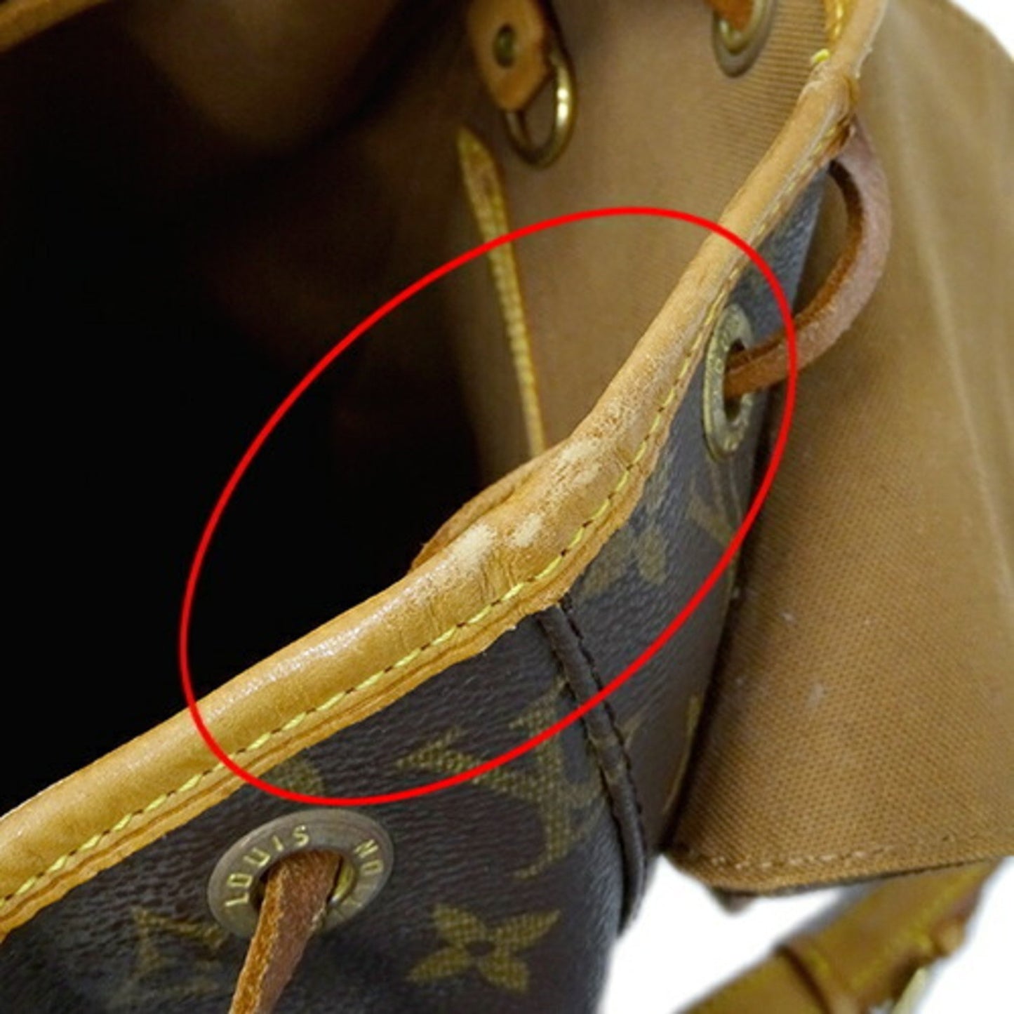 Louis Vuitton Montsouris MM, Brown, Canvas, backpack