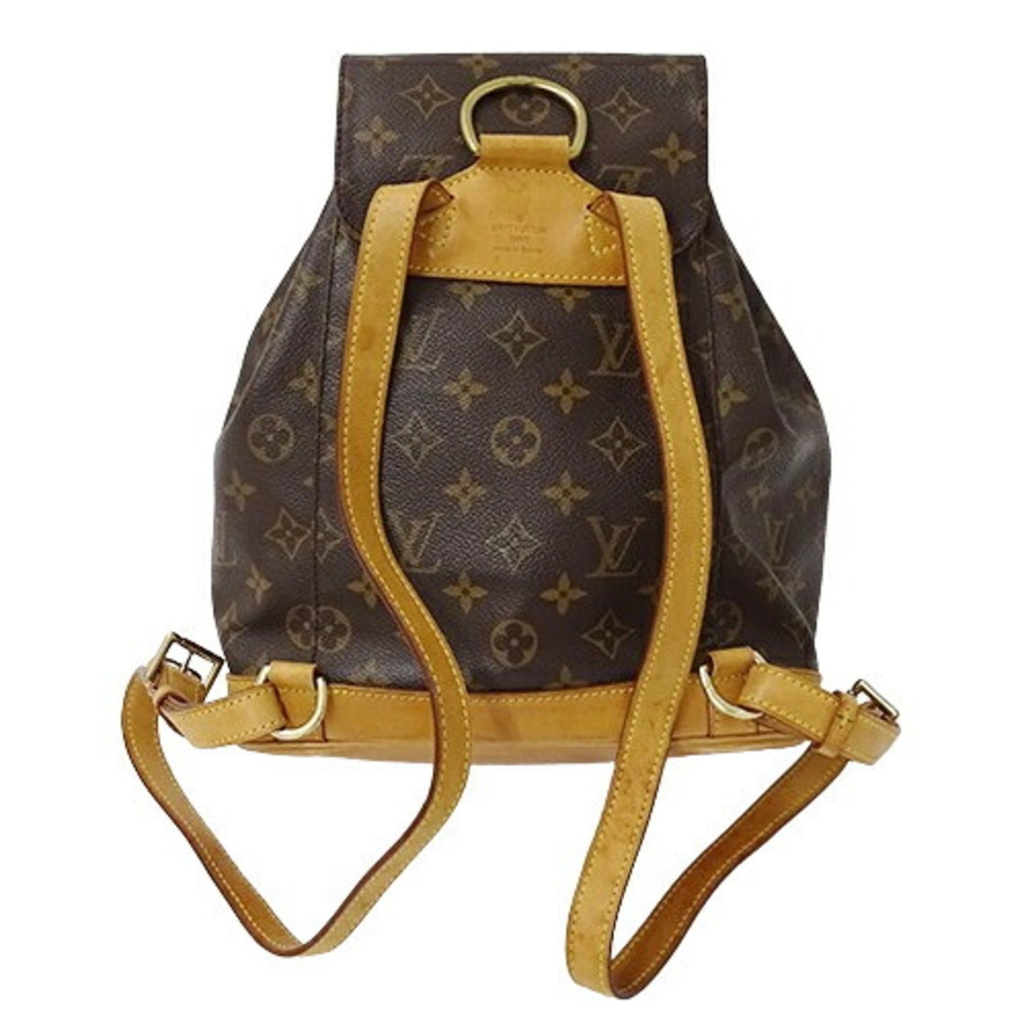 Louis Vuitton Montsouris MM, Brown, Canvas, backpack