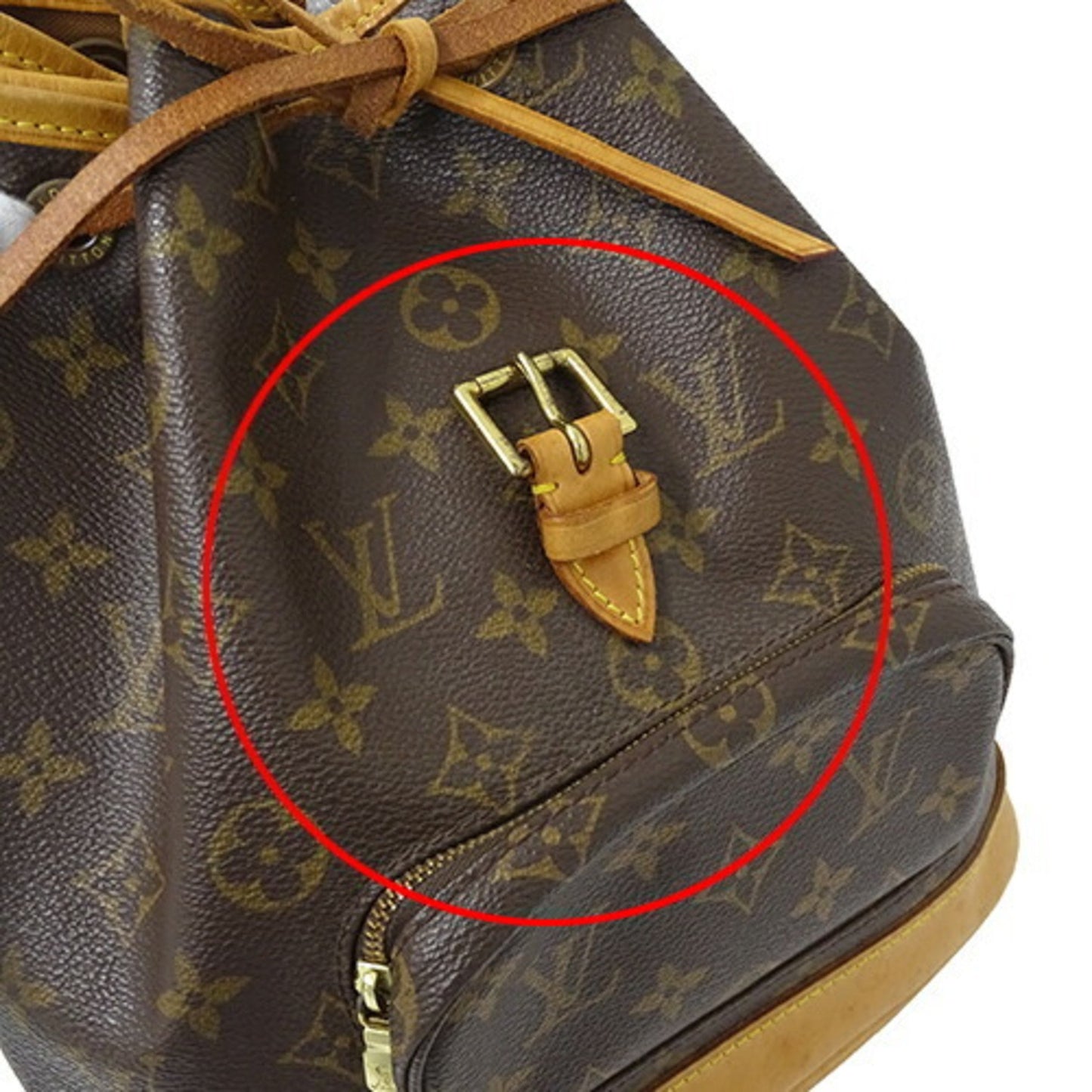 Louis Vuitton Montsouris MM, Brown, Canvas, backpack