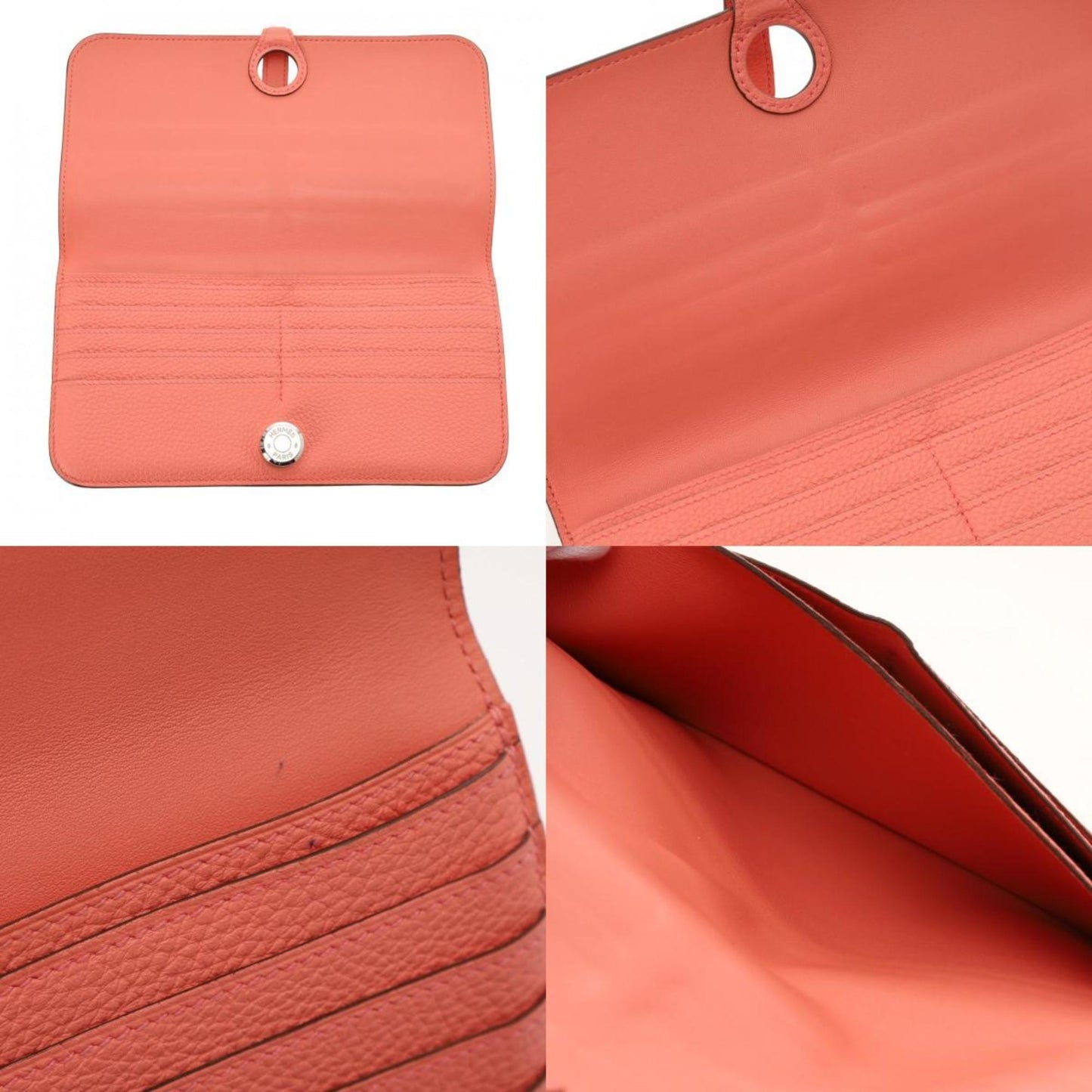 Hermès Dogon, Pink, Leather, wallet