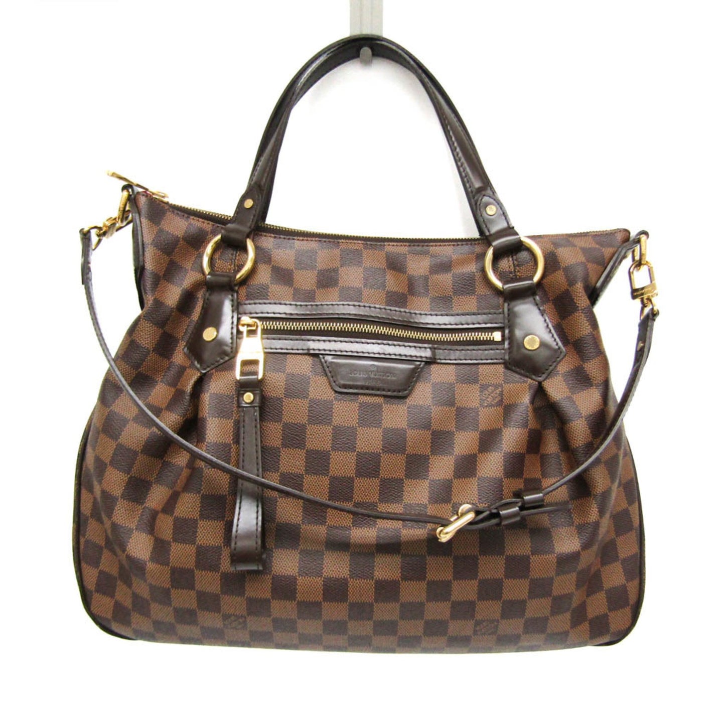 Louis Vuitton Evora, Brown, Canvas, shoulder