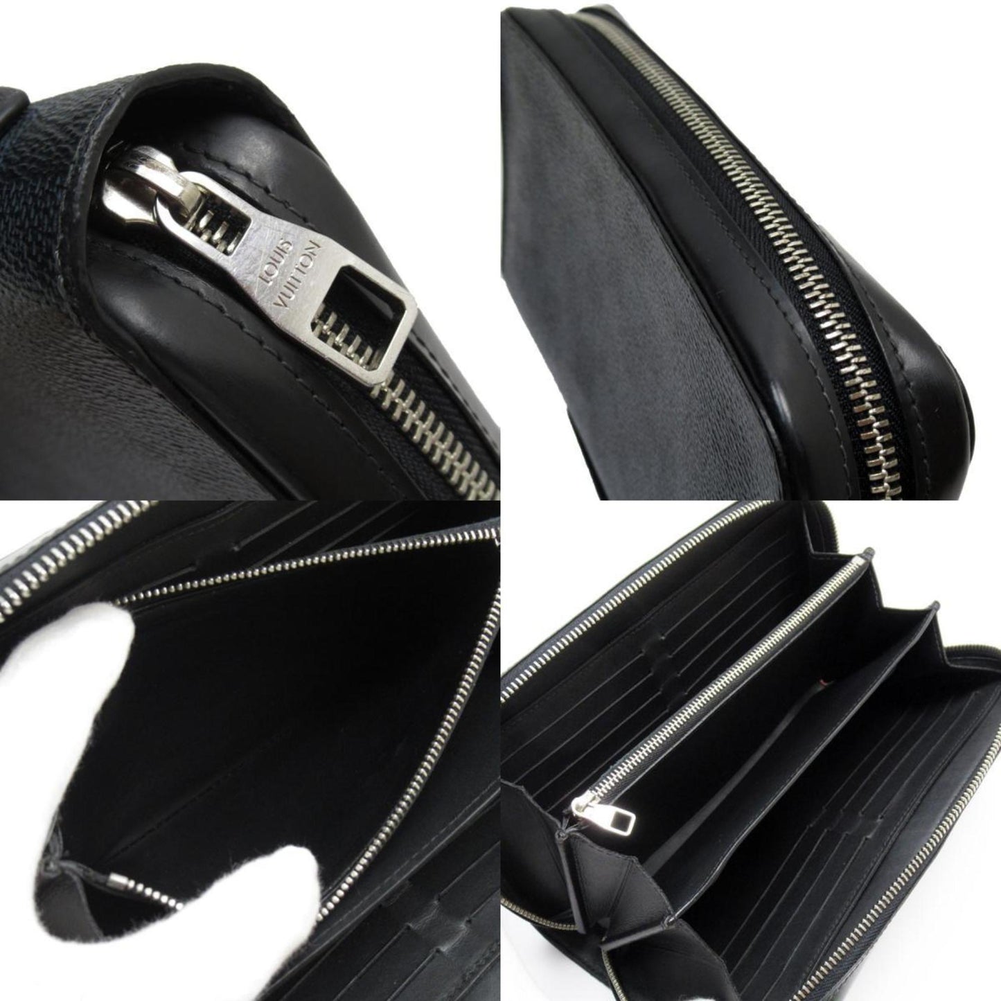 Louis Vuitton Zippy XL, Grey, Canvas, wallet