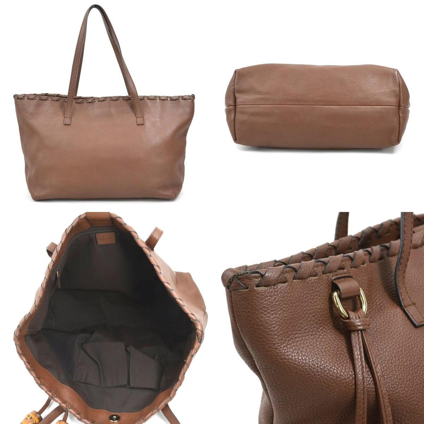 Gucci Bamboo, Brown, Leather, tote