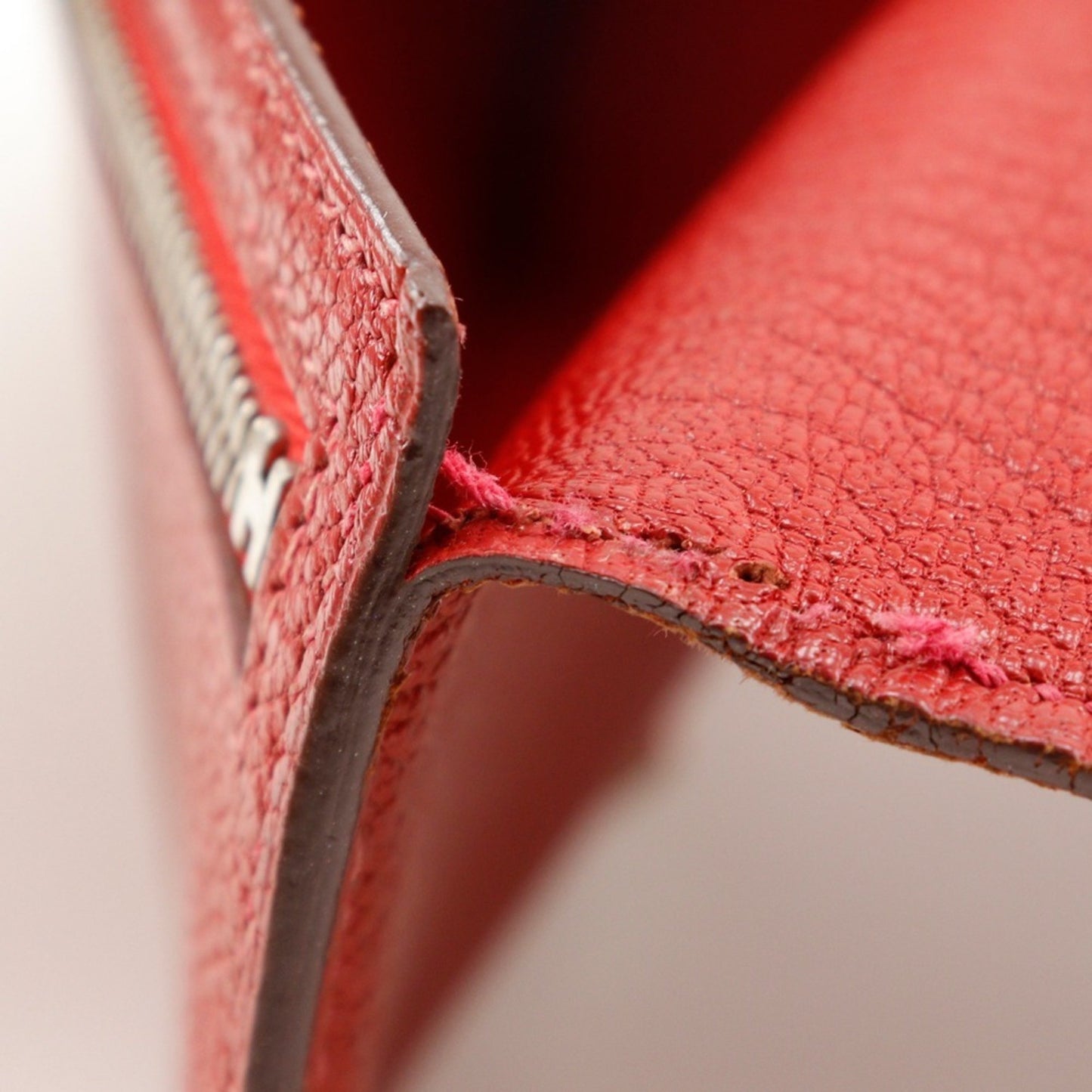 Hermès Béarn, Red, Leather, wallet