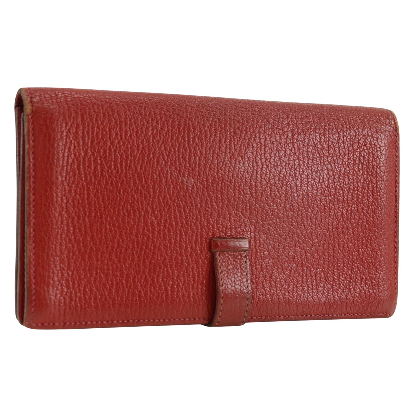 Hermès Béarn, Red, Leather, wallet