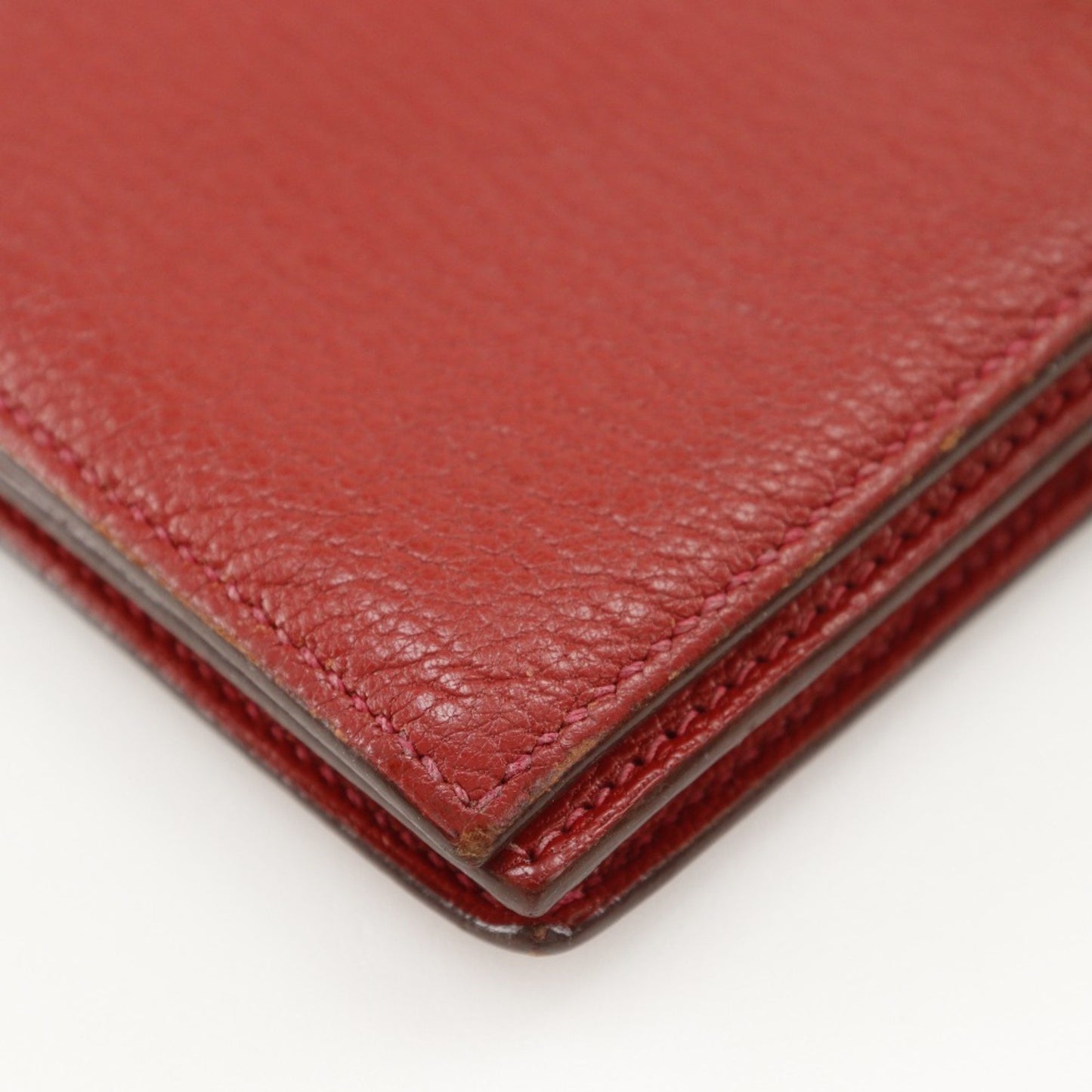 Hermès Béarn, Red, Leather, wallet