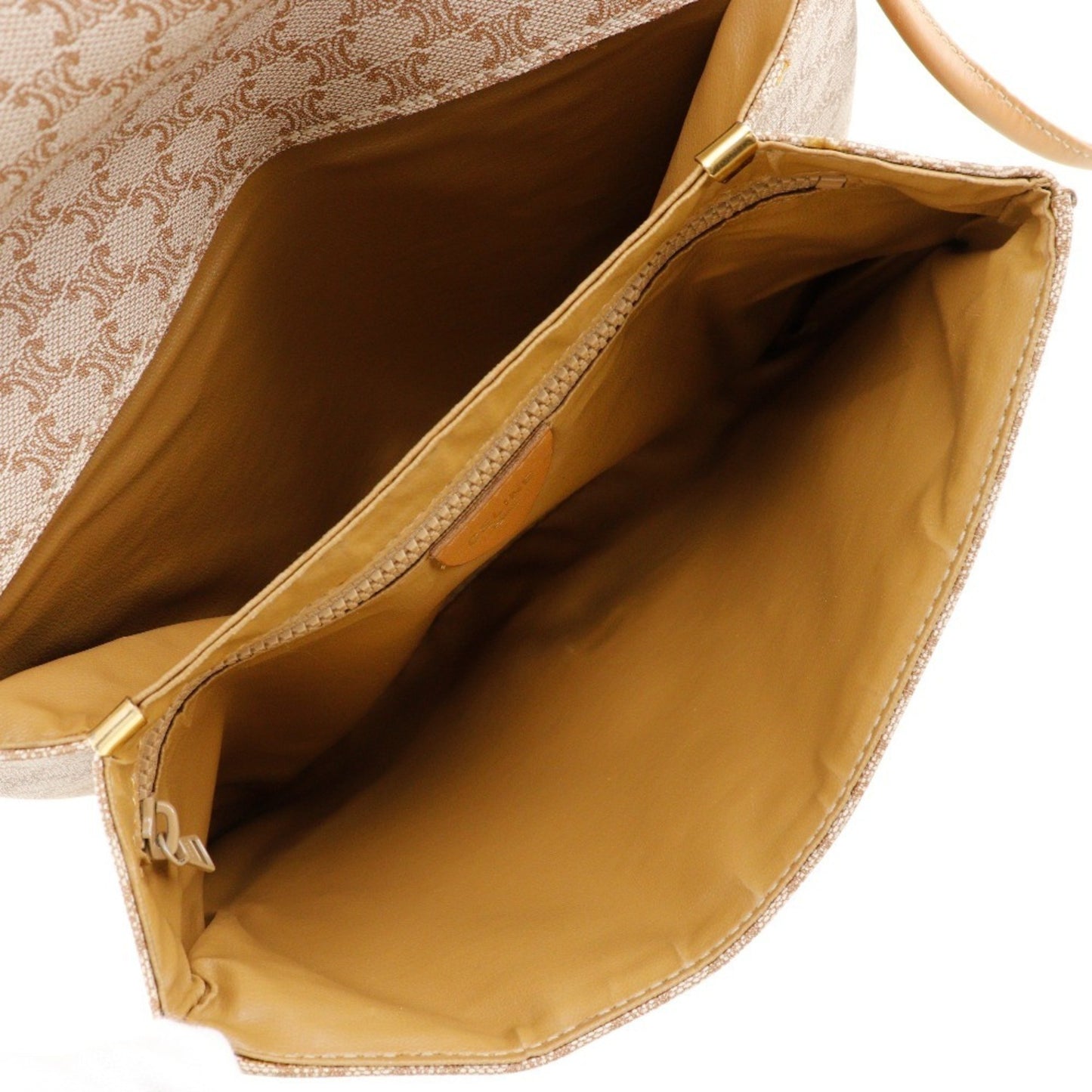Céline Macadam, Beige, Canvas, shoulder