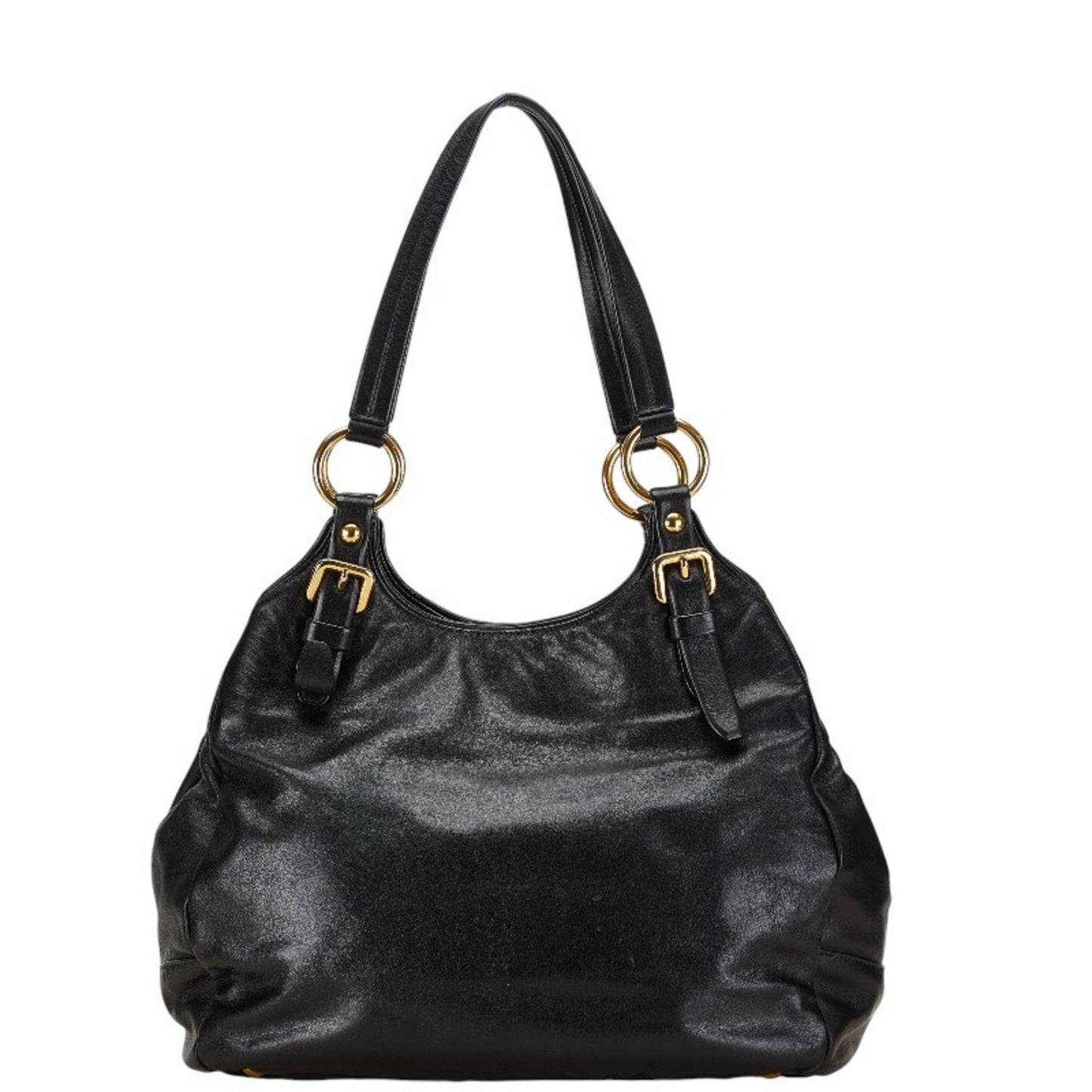 Prada Vitello, Black, Leather, handbag