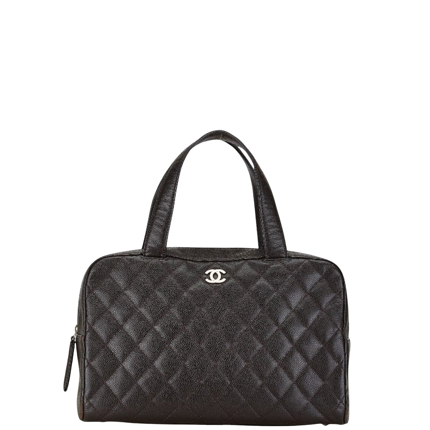 Chanel Bowling, Brown, Leather, handbag