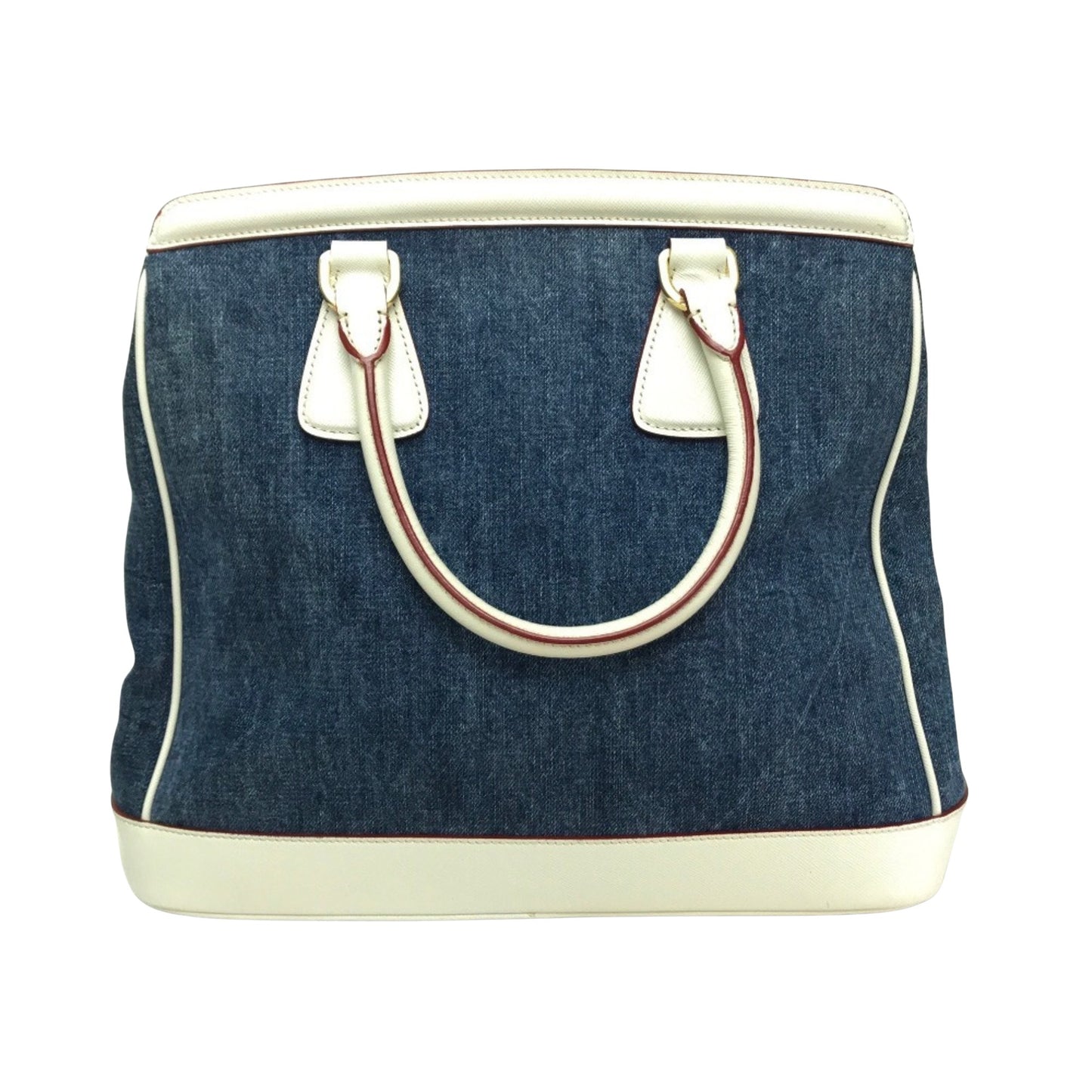 Prada Galleria, Blue, Denim - Jeans, handbag