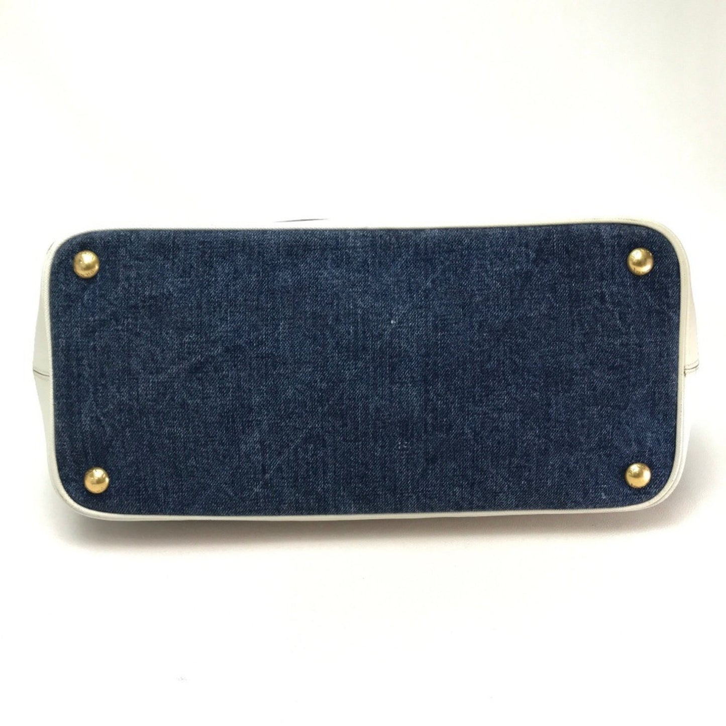 Prada Galleria, Blue, Denim - Jeans, handbag