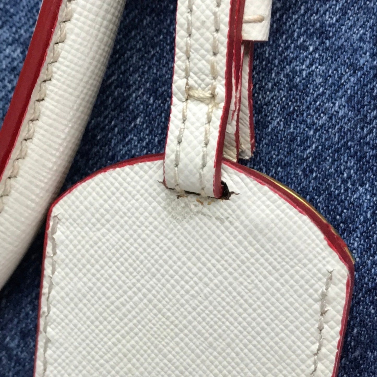 Prada Galleria, Blue, Denim - Jeans, handbag