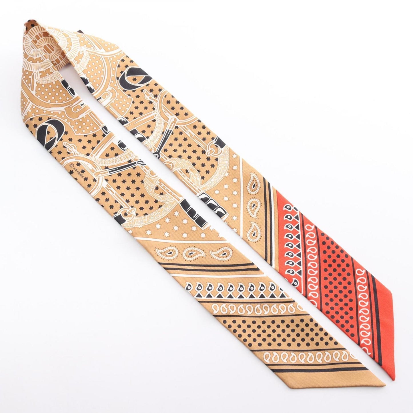 Hermes TWILLY SCARF Silk, MULTICOLOUR, SILK, Head accessory