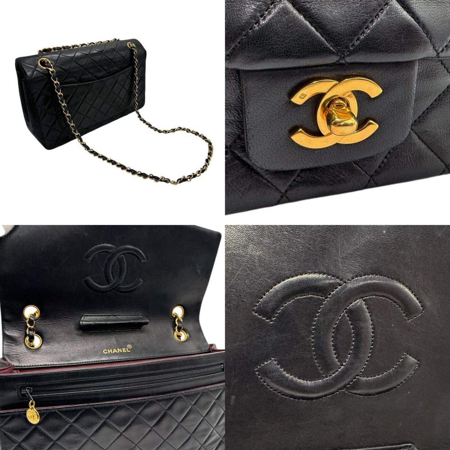 Chanel Timeless, Black, Leather, shopper