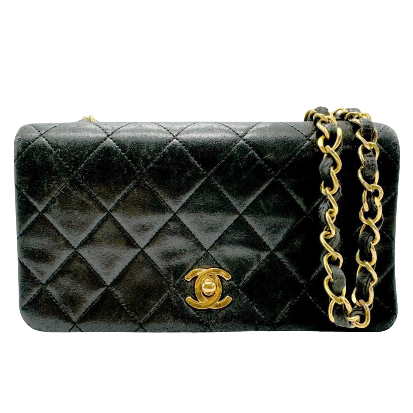Chanel Timeless, Black, Leather, clutch