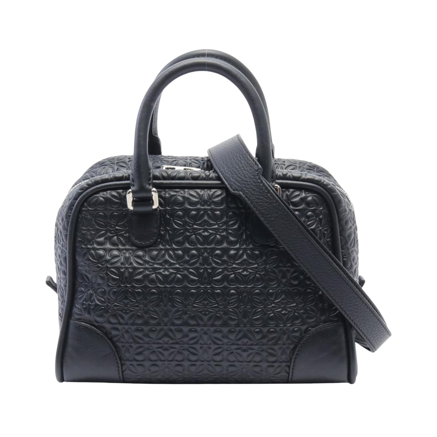 Loewe Amazona 75, Black, Leather, handbag