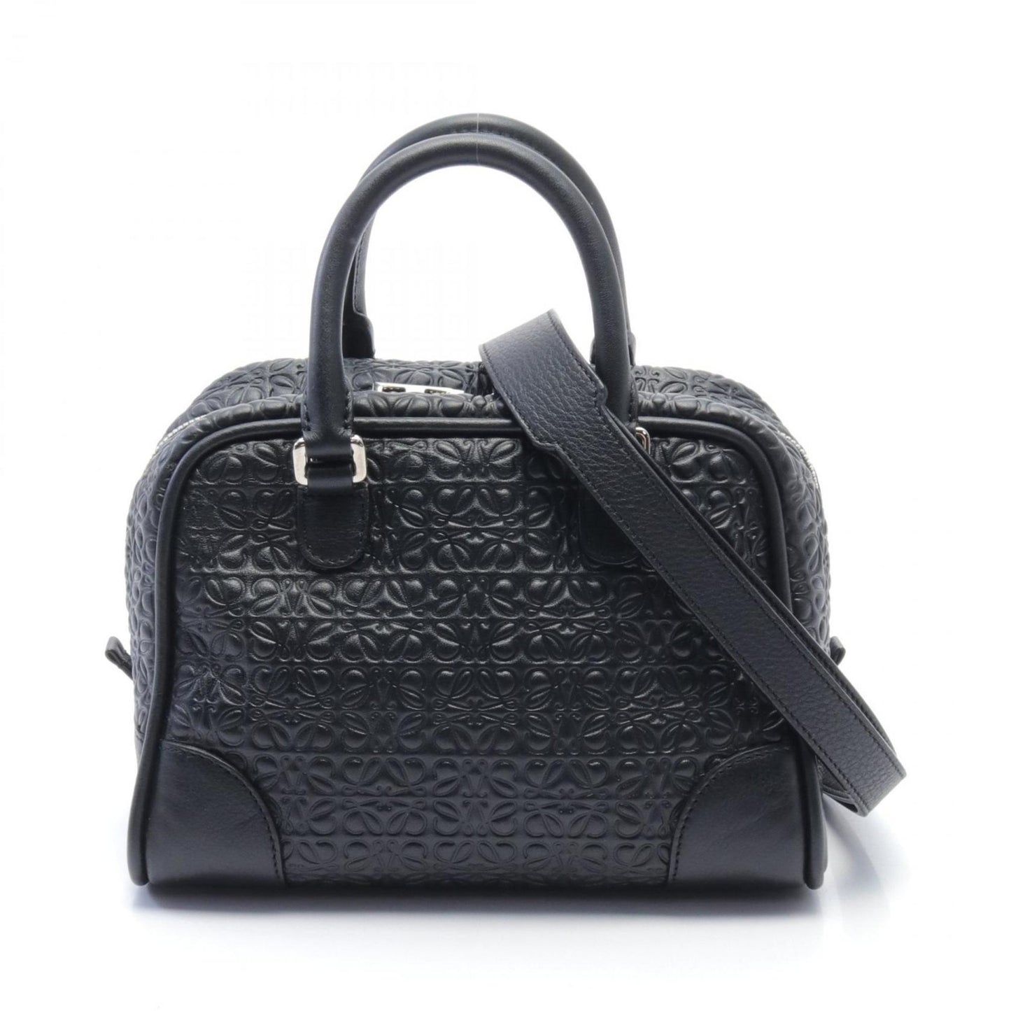 Loewe Amazona 75, Black, Leather, handbag
