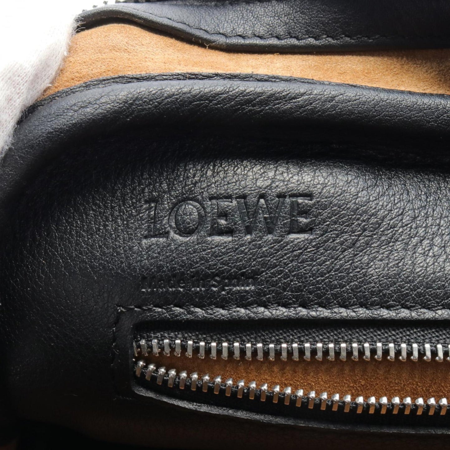 Loewe Amazona 75, Black, Leather, handbag