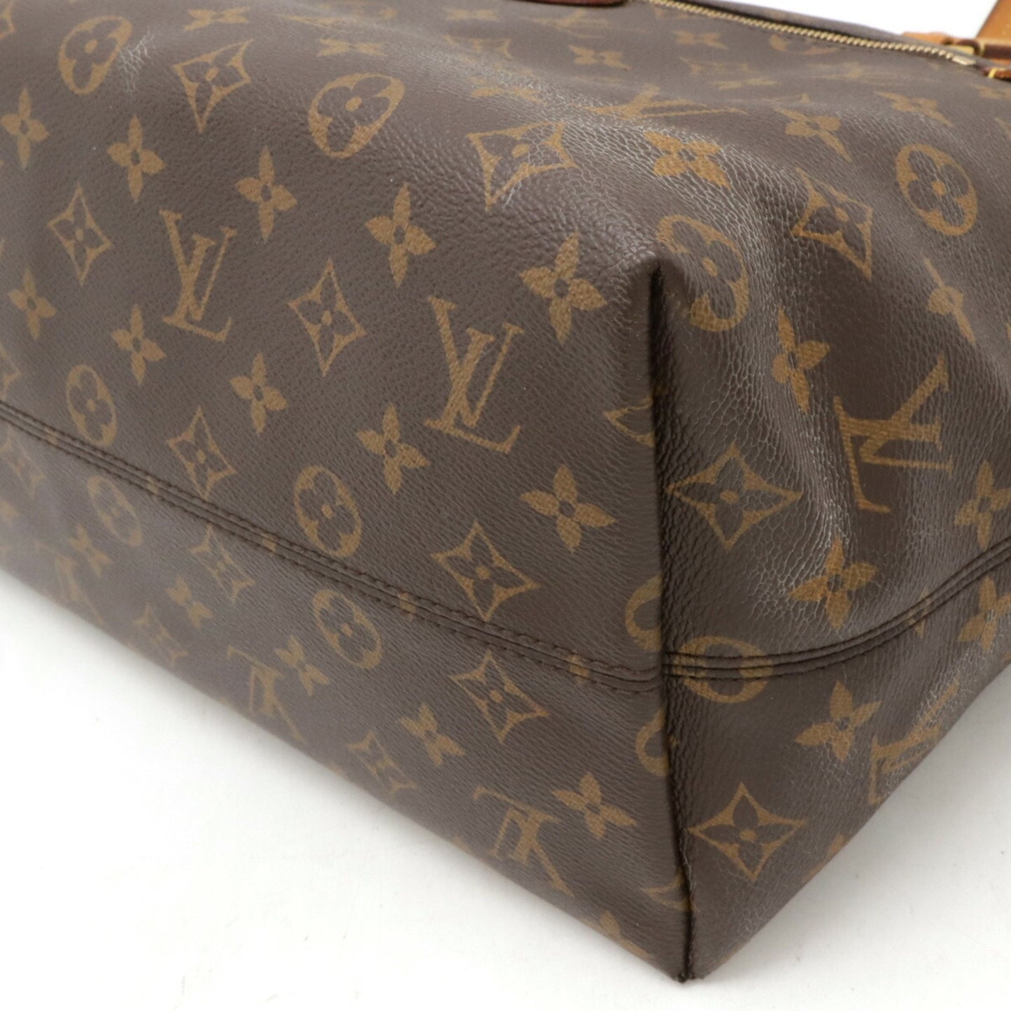 Louis Vuitton Léna, Brown, Canvas, shoulder