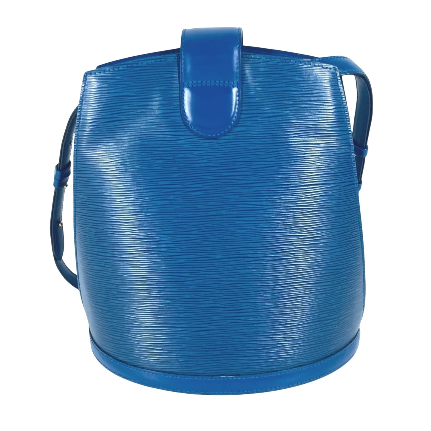 Louis Vuitton Cluny, Blue, Leather, shoulder