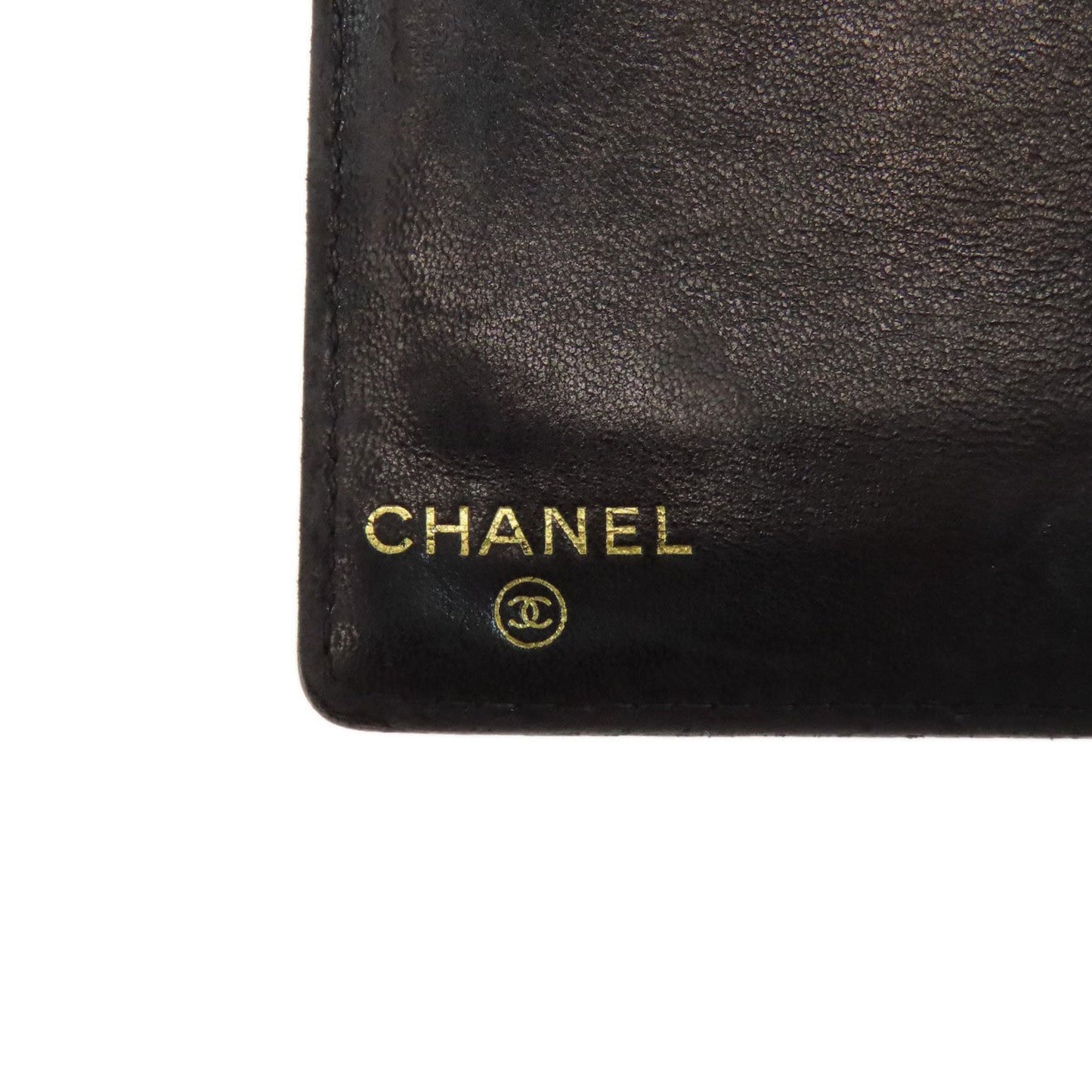 Chanel Logo CC, Black, Leather, wallet