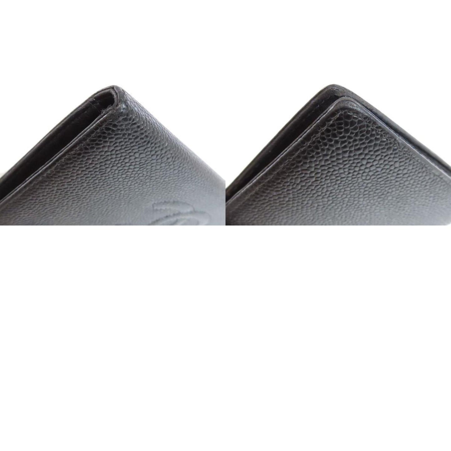 Chanel Logo CC, Black, Leather, wallet