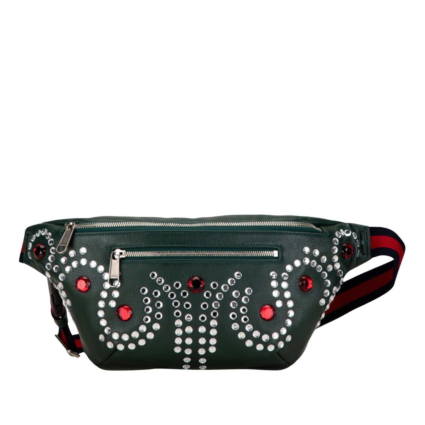 Gucci Ophidia, Green, Leather, shoulder