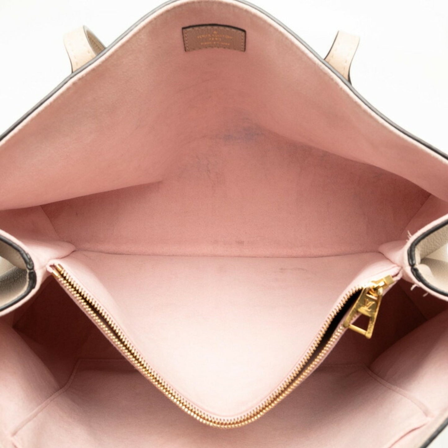 Louis Vuitton Lockme Bucket, Grey, Leather, tote