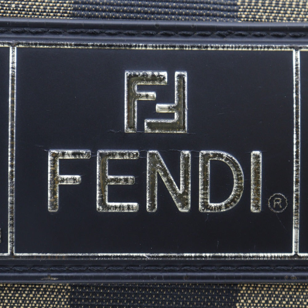 Fendi Pecan, Brown, Canvas, clutch