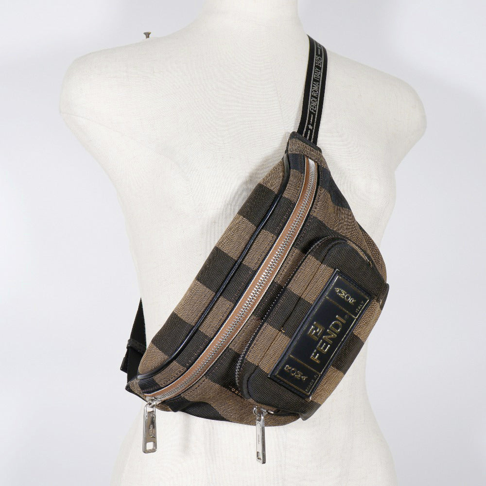 Fendi Pecan, Brown, Canvas, clutch