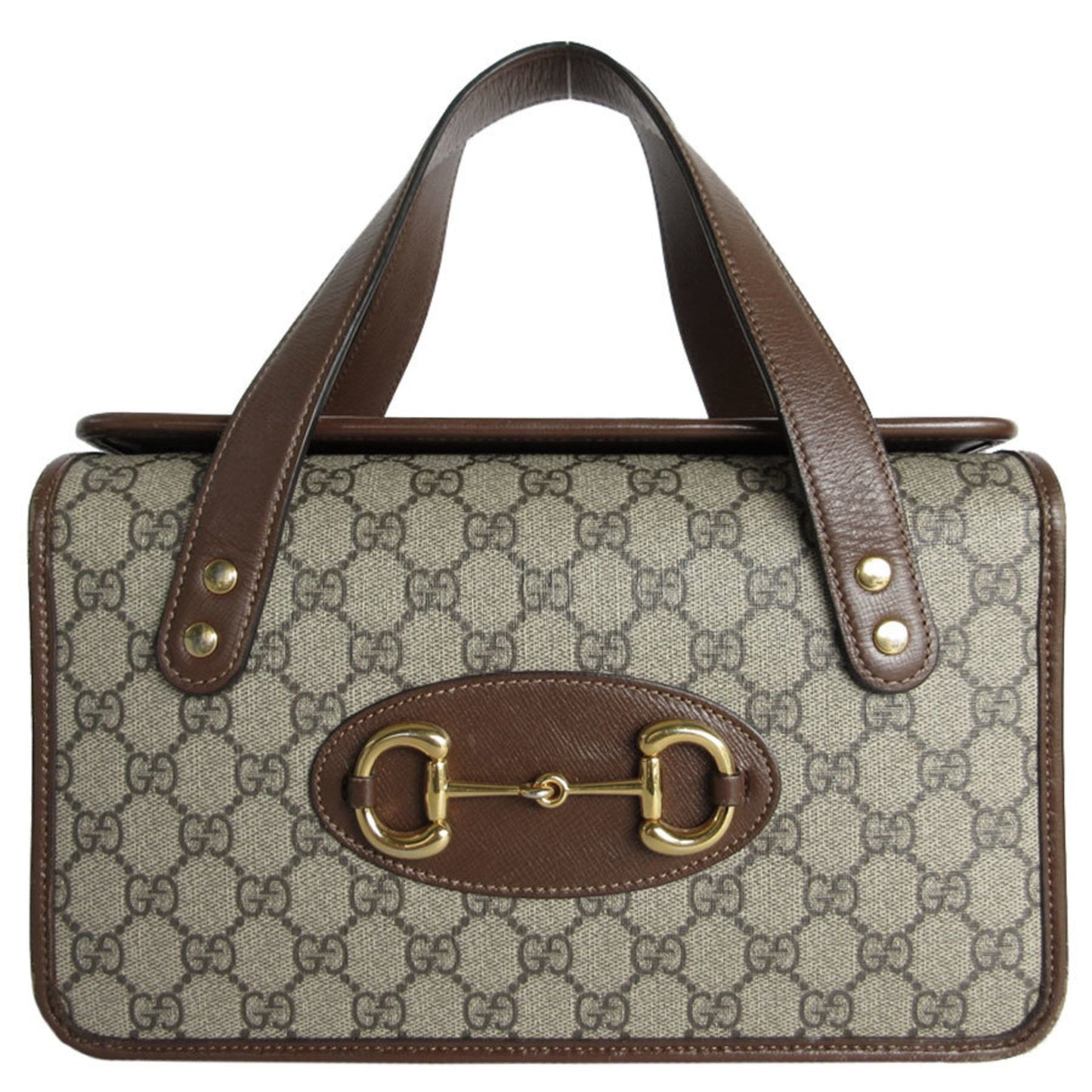 Gucci Horsebit, Beige, Canvas, handbag