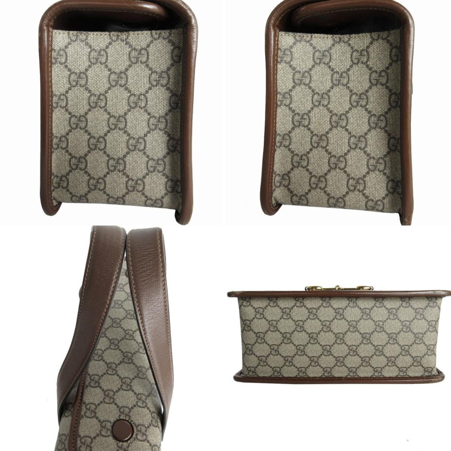 Gucci Horsebit, Beige, Canvas, handbag