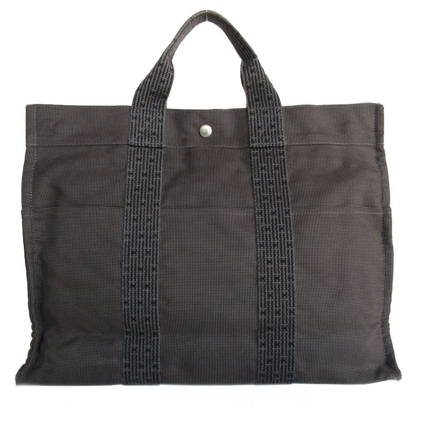 Hermès Herline, Grey, Canvas, tote