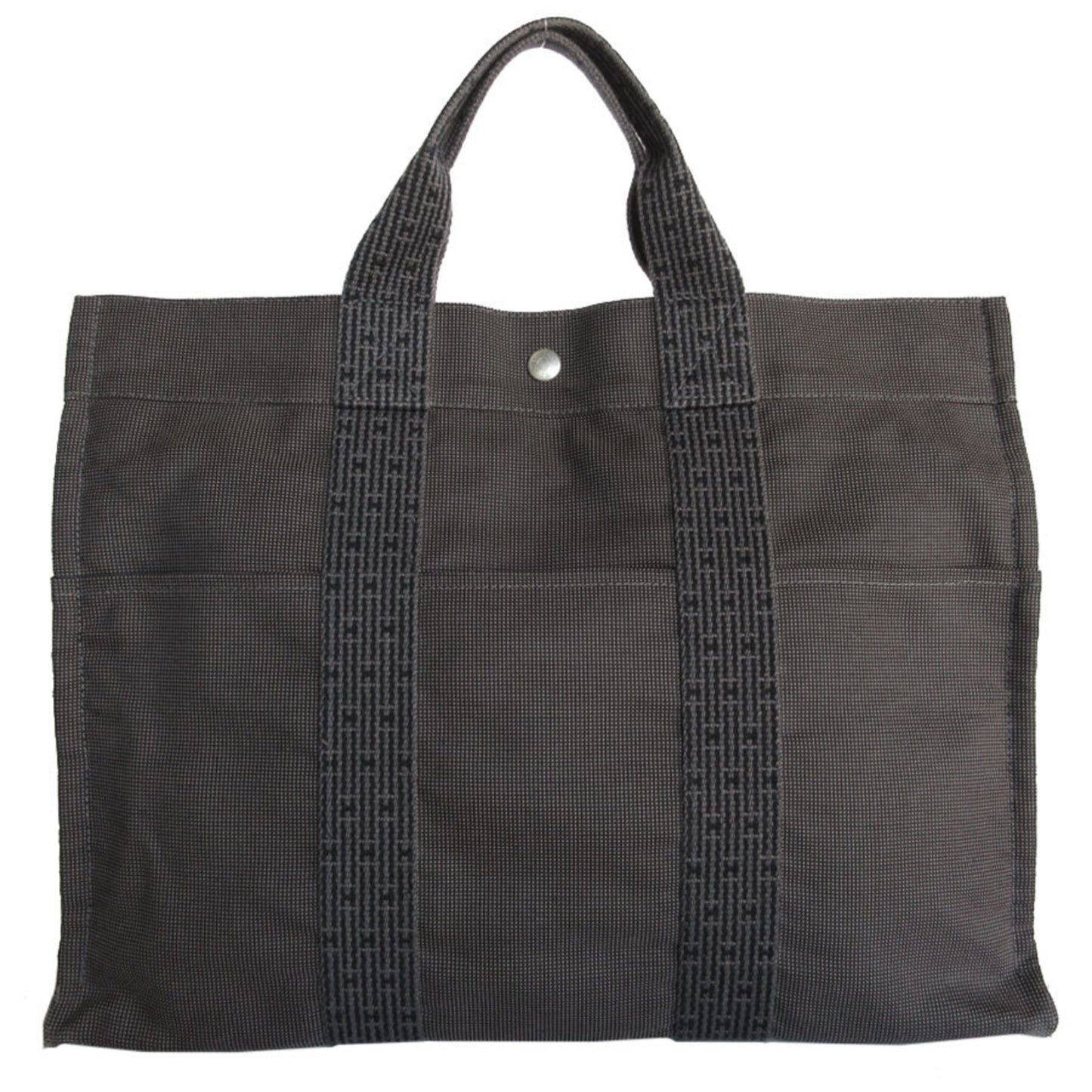 Hermès Herline, Grey, Canvas, tote
